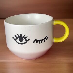 Starbucks Ceramic Wink Mug 14-Ounce White New